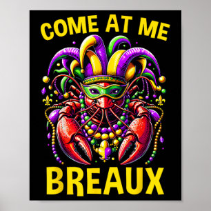 Poster Venha Para Mim Crawfish Miçangas Engraçadas Mardi