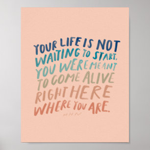 Poster Venha Vivo Aqui Mesmo - Ca Inspiradora De Citação