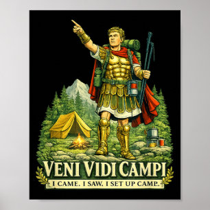 Poster Veni Vidi Cam Cam Funnyng Soldado Romano Latim