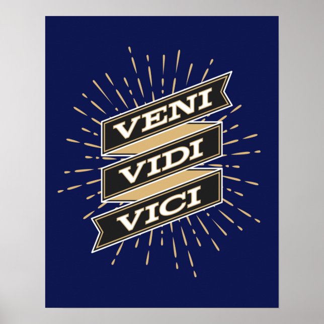 Poster Veni Vidi Vici Blue (Frente)