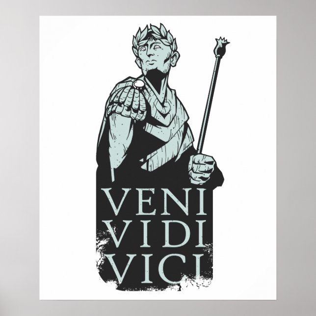 Poster Veni Vidi Vici Julius Caesar Roman (Frente)