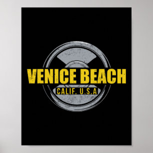 Poster Venice Beach California Usa Gym Bodybuilding Worko