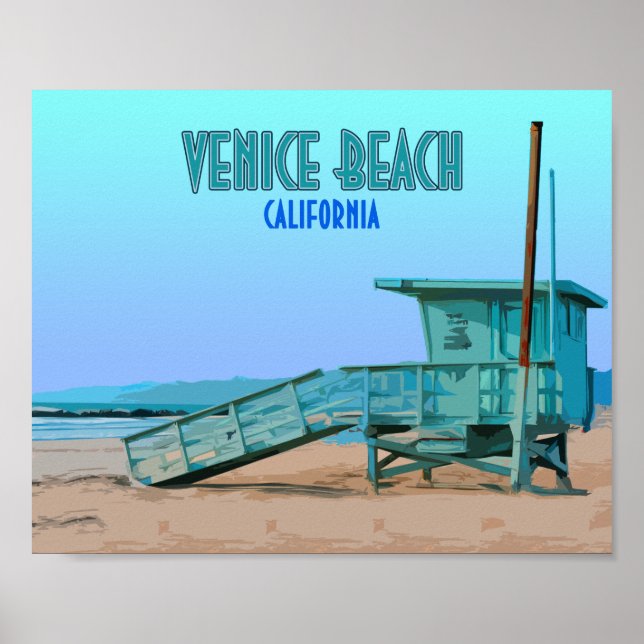 Poster Venice Beach California Vintage (Frente)