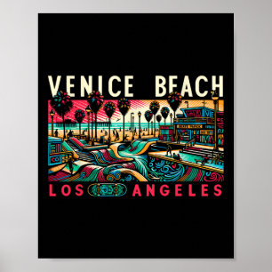 Poster Venice Beach Los Angeles Viagem Summer Family Vaca