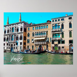 Poster Venice Grande Canal Gondola Canal Boats