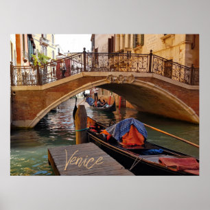 Poster Venice Itália Canal Boat Viagem