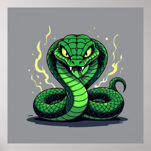 Poster Venomous Snake – Danger and Precision (Frente)