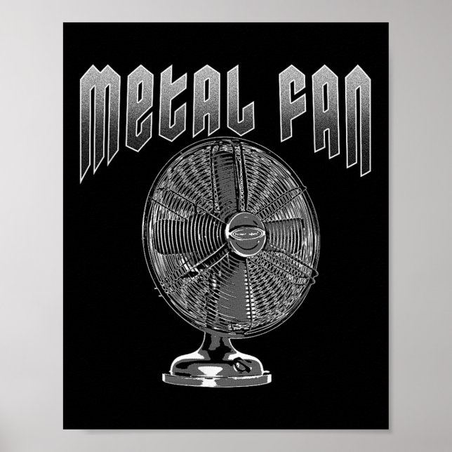 Poster Ventilador De Metal Engraçado Para Arrefecimento D (Frente)