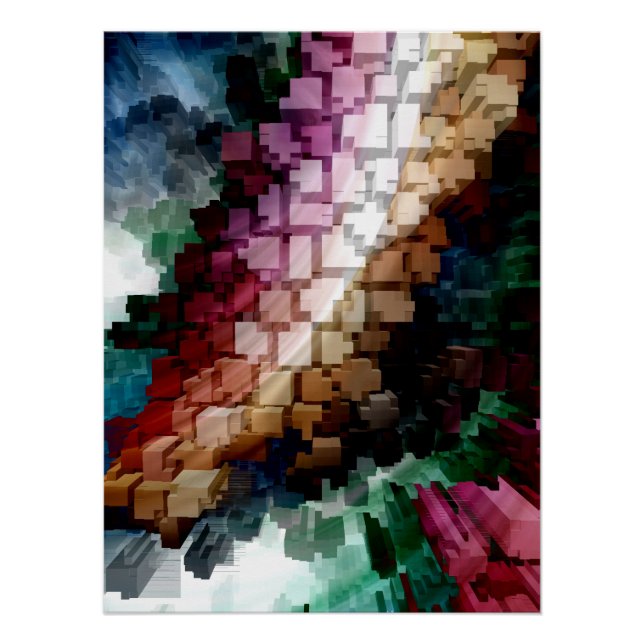 Póster Vento Escuro Cubo Centrado (Frente)