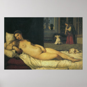Póster Vênus de Urbino por Titian, Arte Renascentista