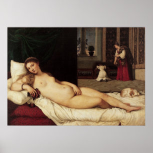 Poster Vênus de Urbino Titian 1538 Veneza