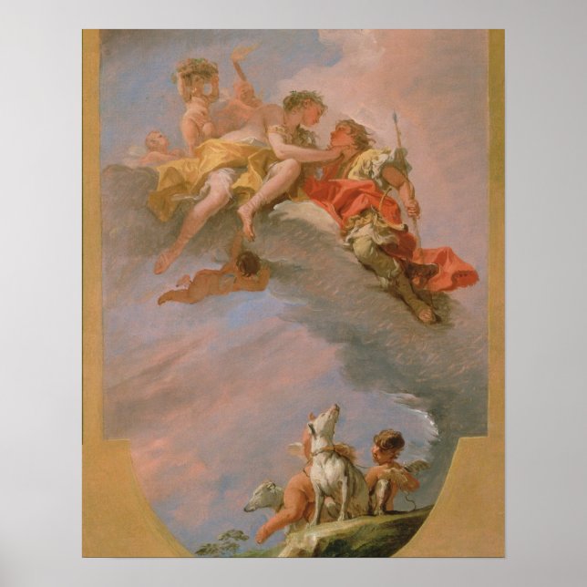 Póster Vênus e Adonis (óleo na canvas) (Frente)