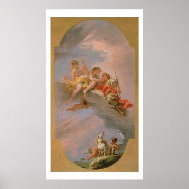 Póster Vênus e Adonis (óleo na canvas) (Frente)