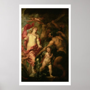 Poster Venus que pede Vulcan a armadura de Aeneas (óleo