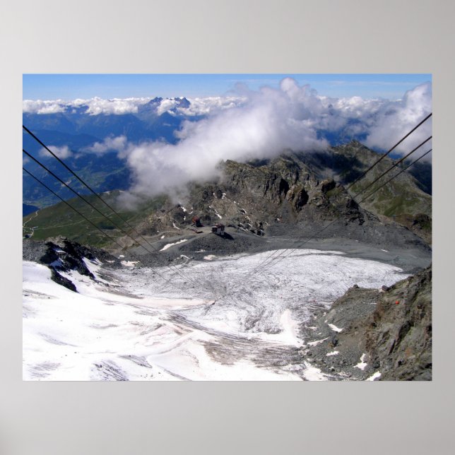 Poster Ver a geleira Mont Fort (Frente)