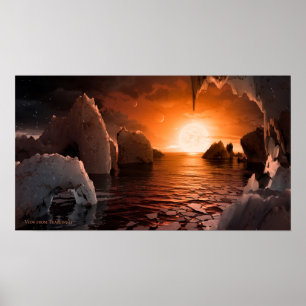 Poster Ver a partir de Trappist-1f Exoplanetário