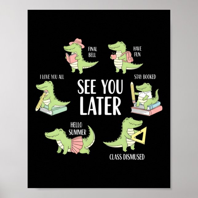 Poster Ver Mais Tarde Sino Final Dinossauro Professor Ver (Frente)