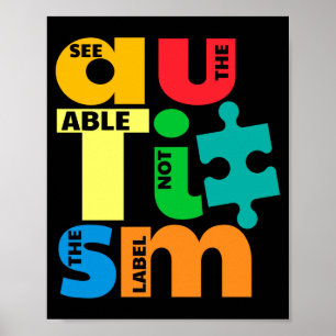 Poster Ver O Capaz Não O Rótulo Camiseta Conscientização