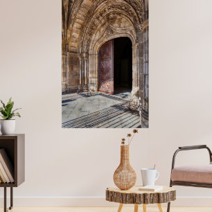 Poster Ver o Portal da Catedral de Braga. Braga, Portugal