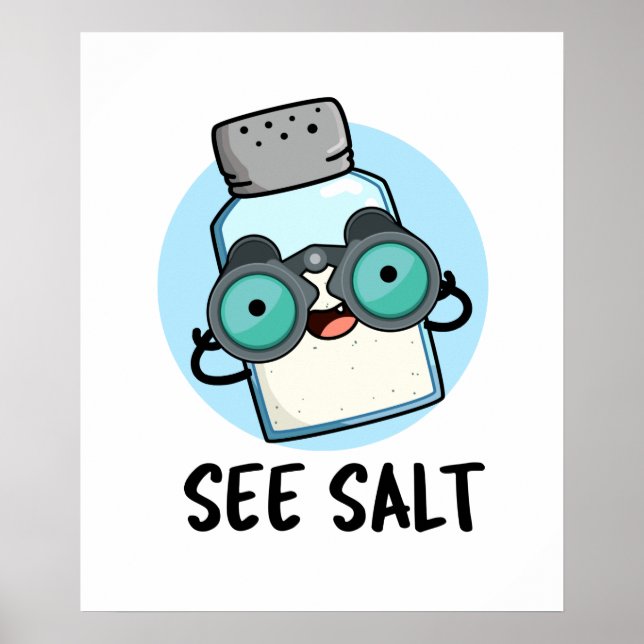 Poster Ver Salt Funny Sea Salt Pun (Frente)