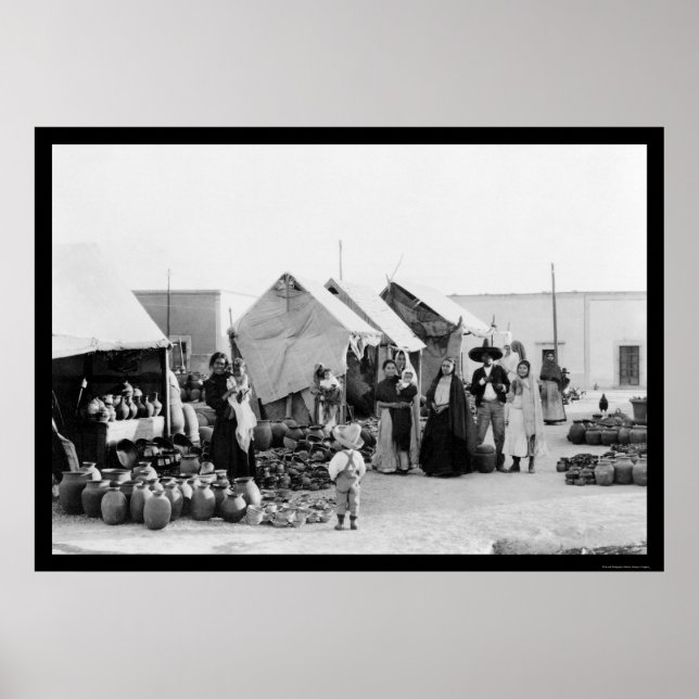 Póster Veracruz, México - Mercado da Potéria 1903 (Frente)