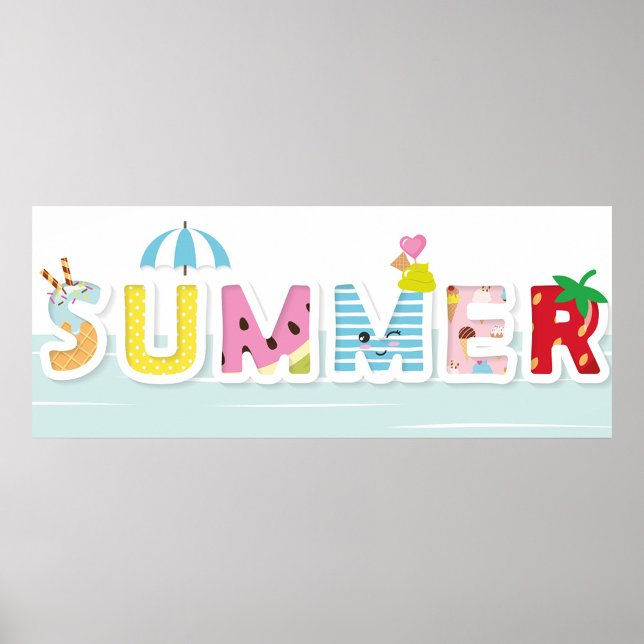 Poster Verão (A playful "SUMMER" theme decorations!)