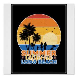 Póster Verão Califórnia Long Beach-66594