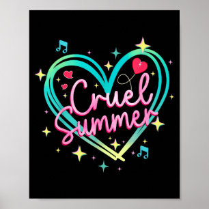 Poster Verão cruel engraçado fofo retrô vintage 70s 80s