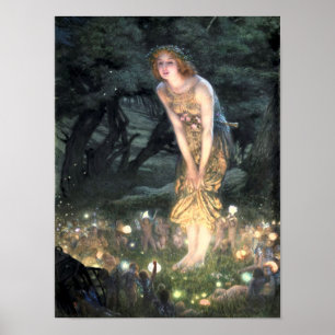 Poster Verão de Pré-Raphaelite Edward Robert Hughes