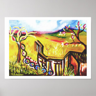 Poster Verão do futuro na arte rural