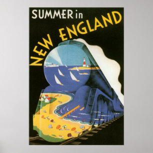 Poster Verão Em Nova Inglaterra (canvas)