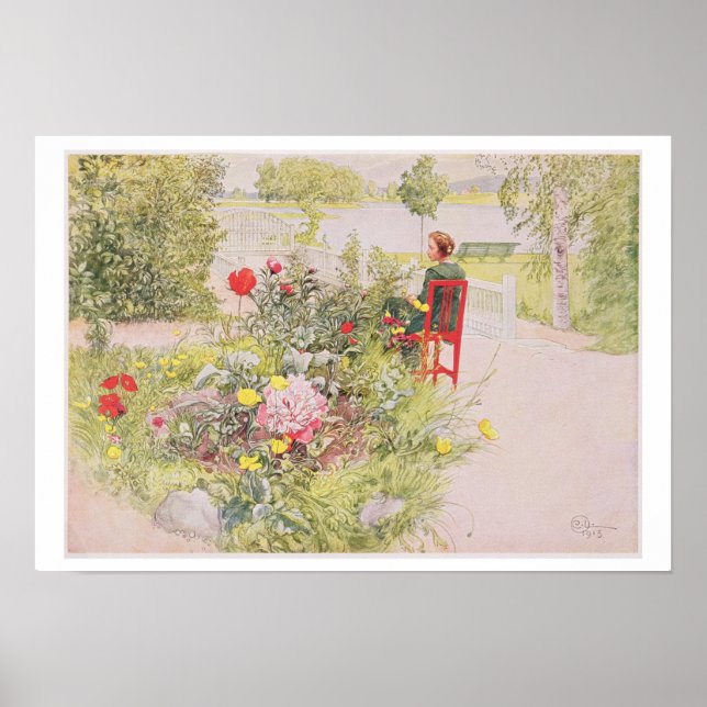 Poster Verão em Sundborn, 1913, de uma prina comercial (Frente)