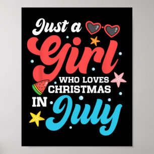 Poster Verão Engraçado Só Uma Garota Que Ama O Natal Em J