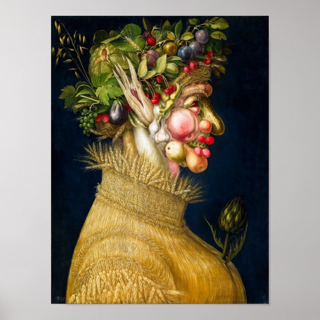 Poster Verão | Giuseppe Arcimboldo | (Frente)