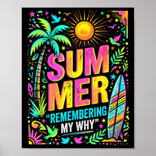 Poster Verão lembrando meu por que vibrações tropicais 