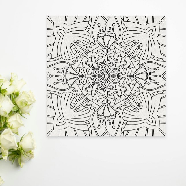 Poster Verão Mindful: Colorindo Botânica Tranquila (Criador carregado)