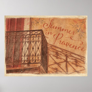 Poster Verão no vintage do francês do país de Provence