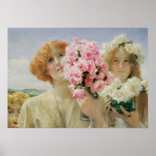 Poster Verão que oferece, Alma Tadema, romanticismo do
