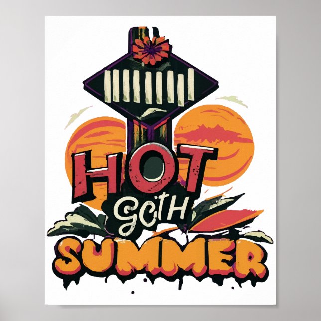 Poster Verão Quente Chic Goth  (Frente)