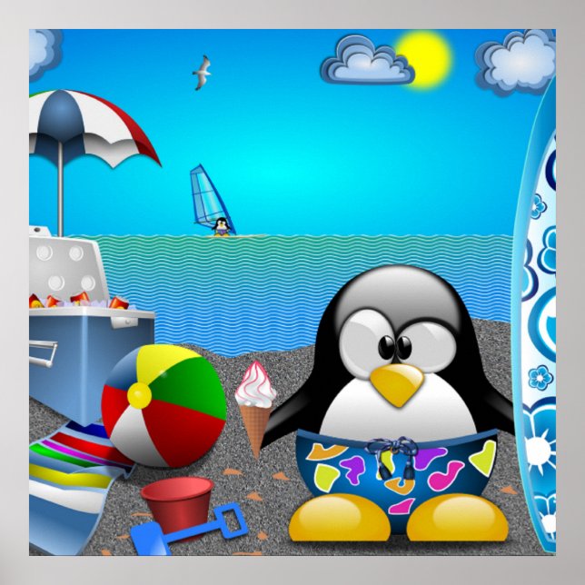 POSTER VERÃO SE DIVERTIU NA PRAIA (Frente)