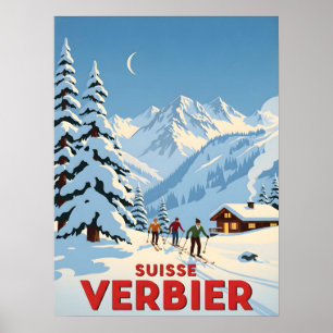 Poster Verbier, Suiça - Alpino Ski Resort
