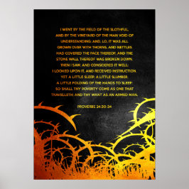 Poster Verbos de Bíblia 24:30-34