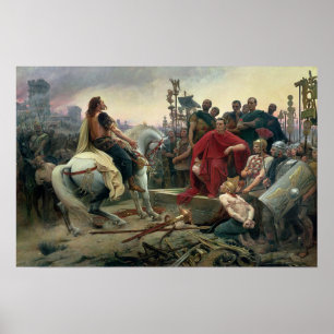 Poster Vercingetorix deita os braços para baixo