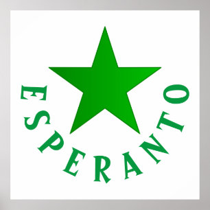 Poster Verda Stelo (Estrela Esperanto)
