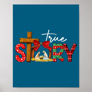Poster Verdadeira História Natal Jesus Xmas Católico