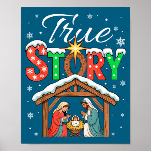 Poster Verdadeira História Natividade Natal Menino Jesus