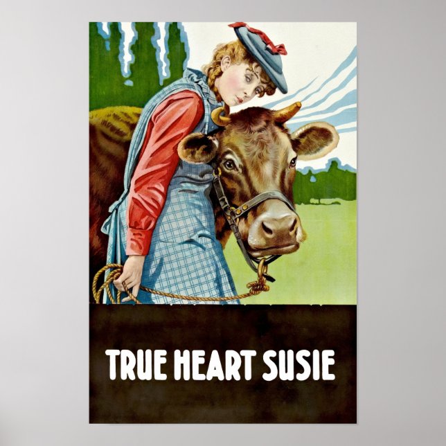 Poster Verdadeiro Coração Susie Filme Clássico de 1919 (Frente)