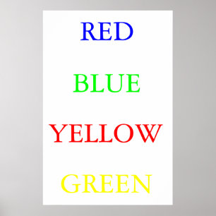 Póster Verde amarelo azul vermelho