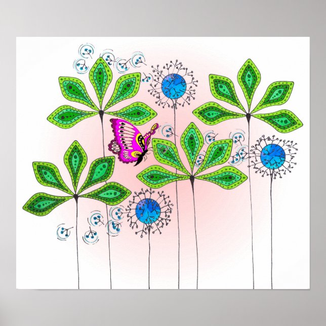 Póster Verde-Borboleta (Frente)