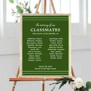 Poster Verde Branco Em Memória Do Memorial Da Reunião De 